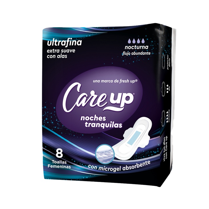 Toalla Femenina Nocturna Care Up ( 4 x 8 UD ) 1