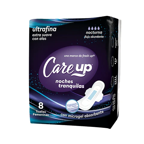 Toalla Femenina Nocturna Care Up ( 4 x 8 UD )