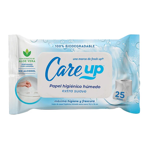 Papel Higiénico Húmedo Care Up ( 4 x 25 UD )