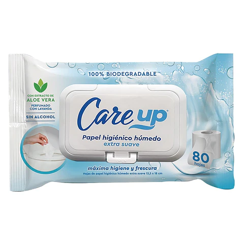 Papel Higiénico Húmedo Care Up ( 4 x 80 UD )