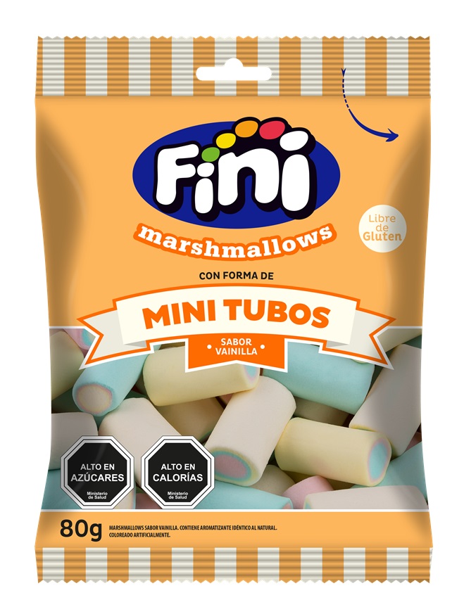 Marshmallows Fini Tubos de Vainilla ( 12 x 80 G ) 1