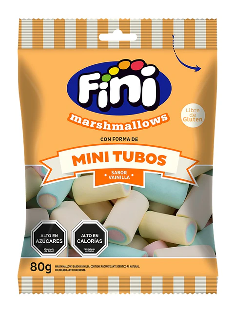 Marshmallows Fini Tubos de Vainilla ( 12 x 80 G )