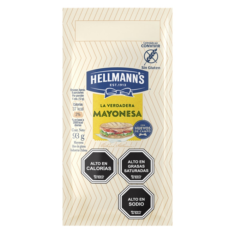 Mayonesa Hellmans Sachet ( 24 x 93 G ) 1