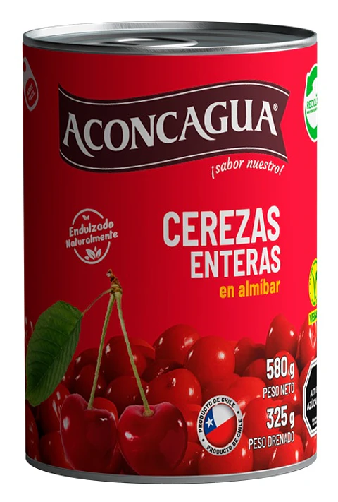 Cerezas Enteras Aconcagua ( 3 x 580 G )