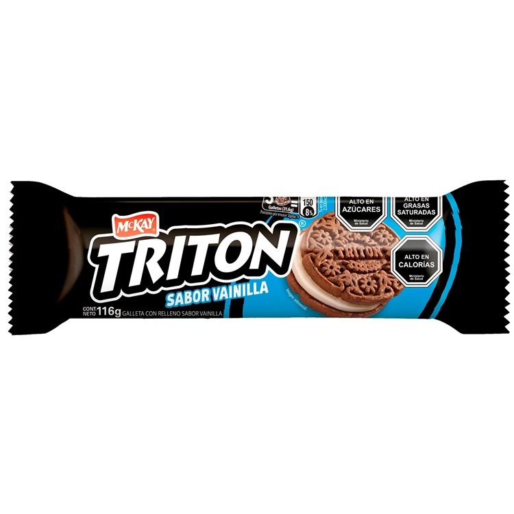 Galletas Triton Chocolate Relleno Vainilla ( 5 x 116 G ) 1