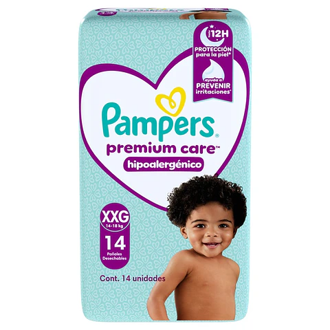 Pañal Pampers Premium Care XXG ( 14 Pañales )