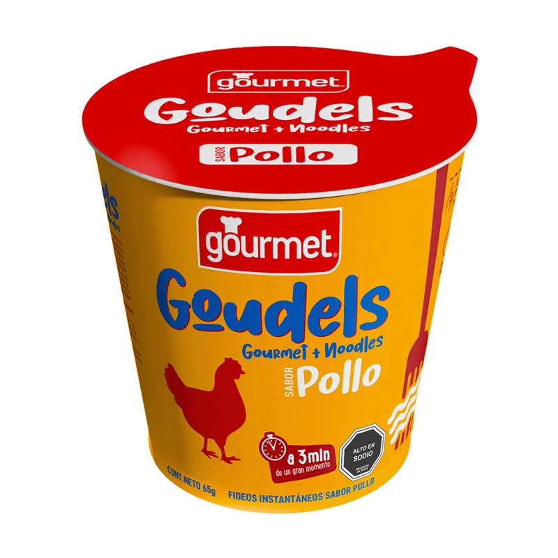 Fideos Instantáneos Goudels Pollo Gourmet ( 3 x 65 G ) 1