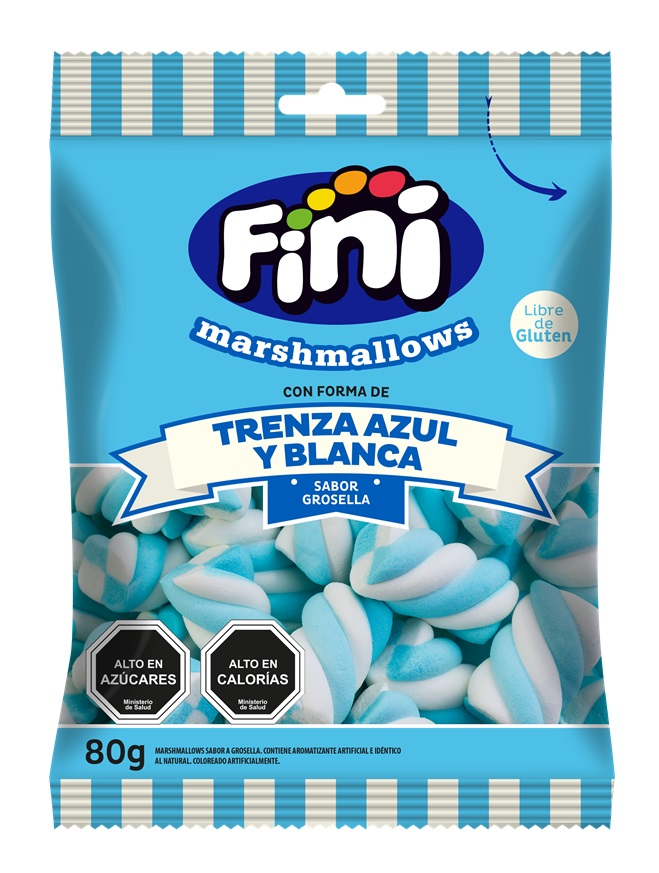 Marshmallows Fini Trenzas de Grosella ( 12 x 80 G ) 1