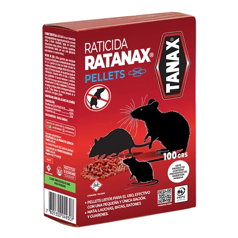 Raticida Pellet Ratanax ( 3 x 100 G )