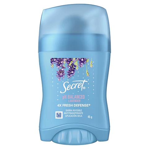 Desodorante Antitranspirante en Barra Secret Lavanda  ( 3 x 45 G )