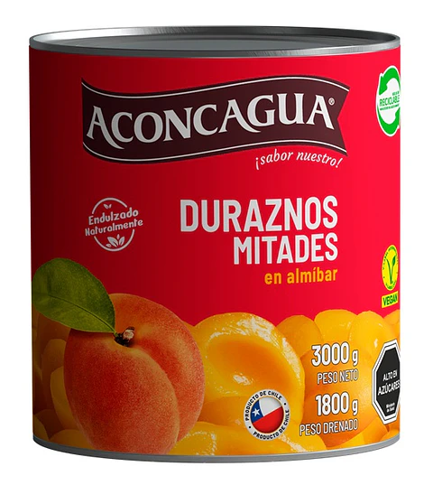 Duraznos Mitades Aconcagua ( 3 KG )
