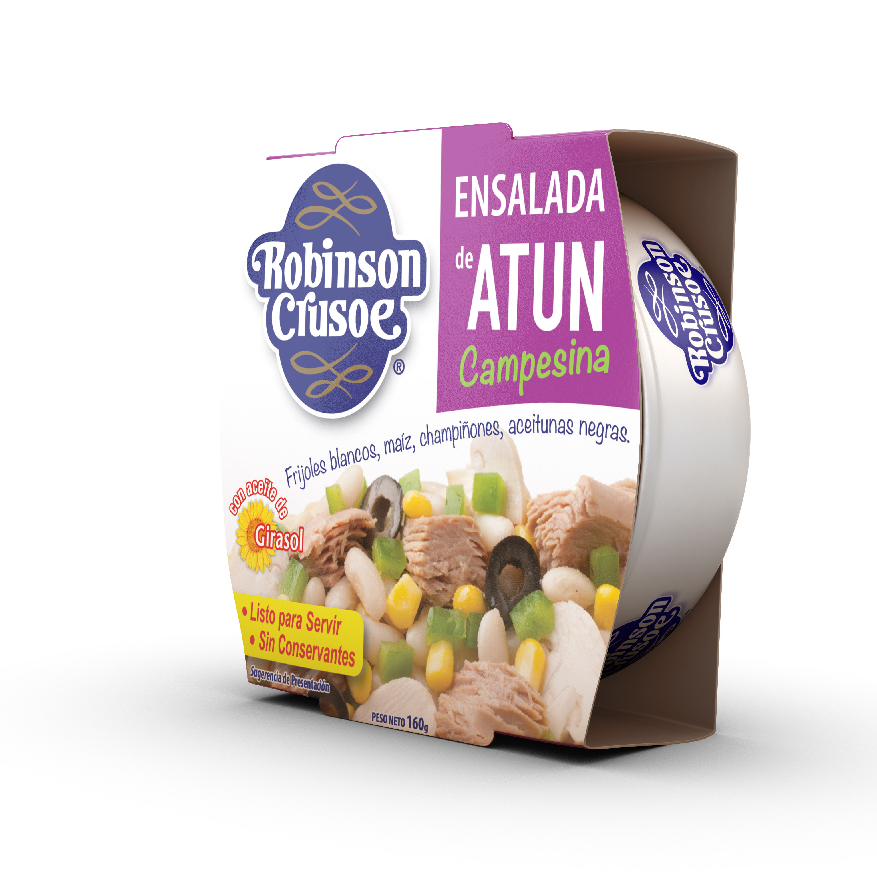 Ensalada de Atún Robinson Crusoe Campesina ( 3 x 160 G ) 1