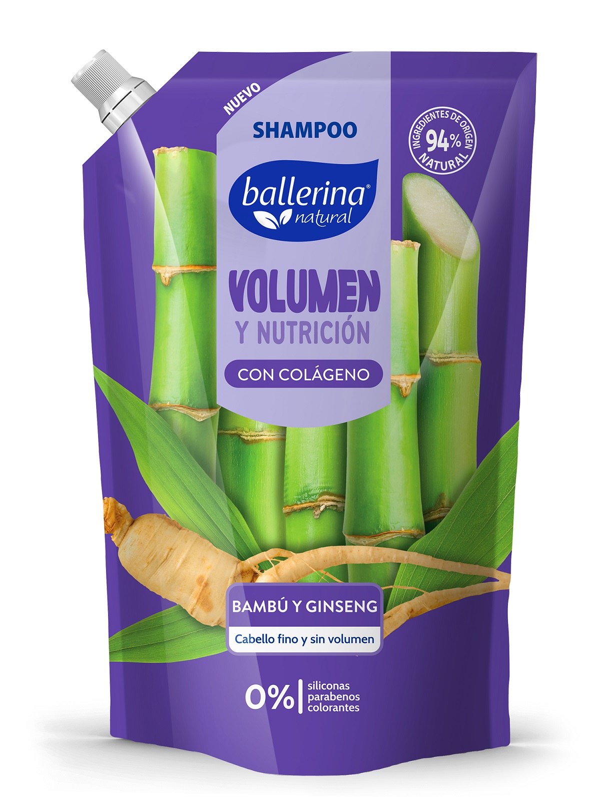 Shampoo Ballerina Doypack Volumen ( 2 x 750 ML ) 1