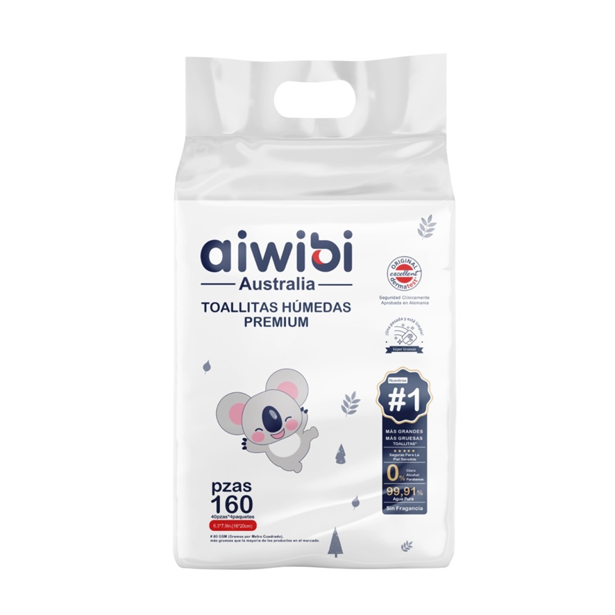 Toallitas Húmedas Aiwibi Premium ( 4 x 40 UD ) 1