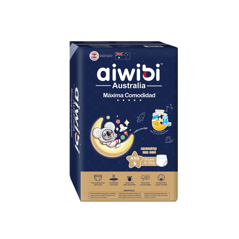 Pañal Aiwibi Máxima Comodidad Pants XXG ( 36 Pañales ) 1
