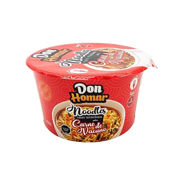 Fideos Instantáneos Don Homar Carne ( 3 x 110 G ) 1
