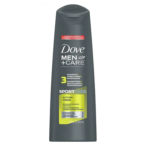 Shampoo Dove Men 3 en 1 Sports Active Fresh ( 2 x 400 ML )