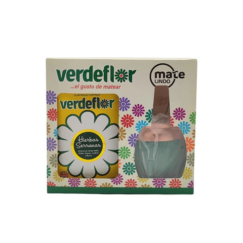 Pack Yerba Serrana 250G Verdeflor con Mate Lindo ( 1 UD )
