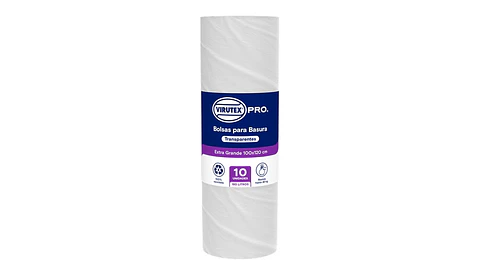 Bolsas de Basura Transparentes Virutex 100 x 120 CM ( 1 Rollo )