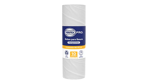 Bolsas de Basura Transparentes Virutex 90 x 110 CM ( 1 Rollo )