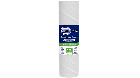 Bolsas de Basura Transparentes Virutex 70 x 90 CM ( 1 Rollo )