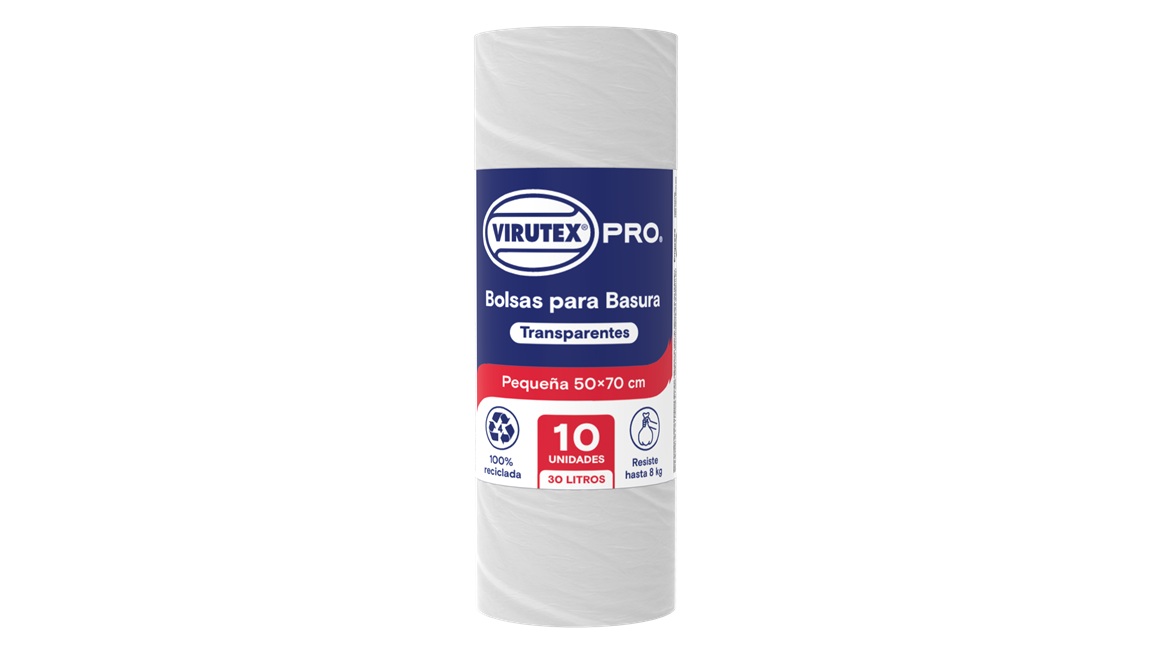 Bolsas de Basura Transparentes Virutex 50 x 70 CM ( 1 Rollo ) 1