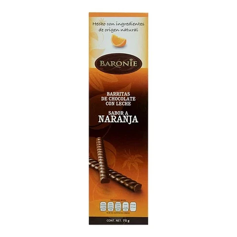 Chocolate Baronie Leche con Naranja ( 2 x 75 G )