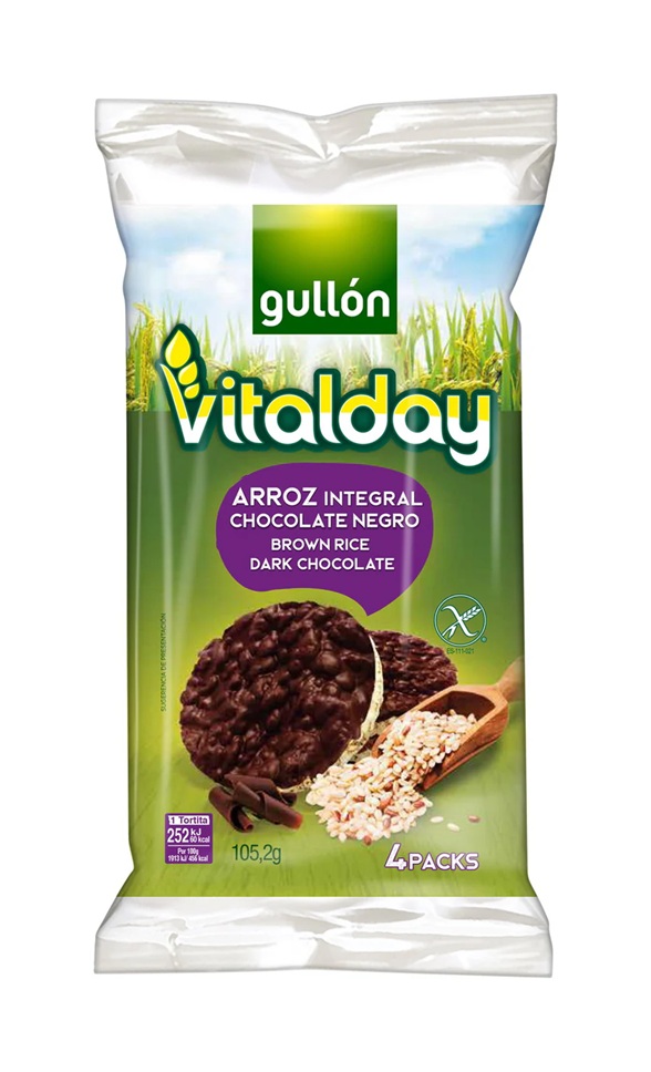 Galletas de Arroz con Chocolate Gullón Vitalday ( 105.2 G ) 1