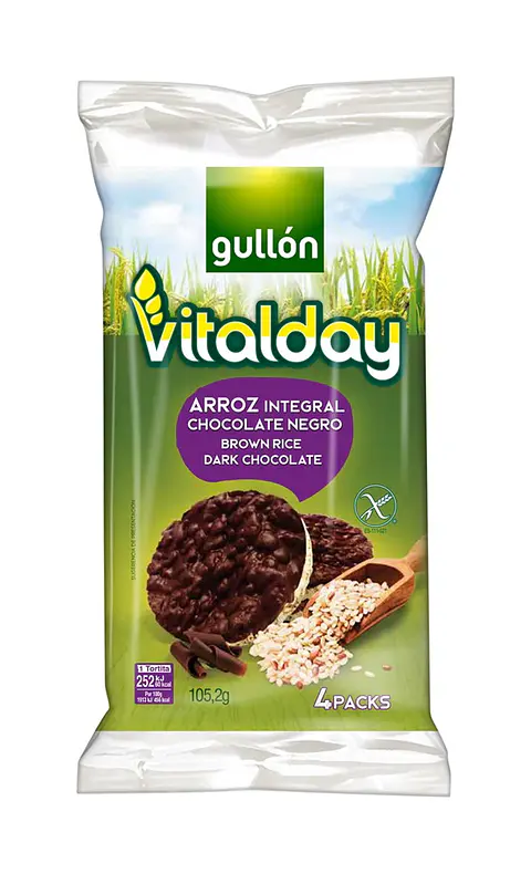 Galletas de Arroz con Chocolate Gullón Vitalday ( 105.2 G )