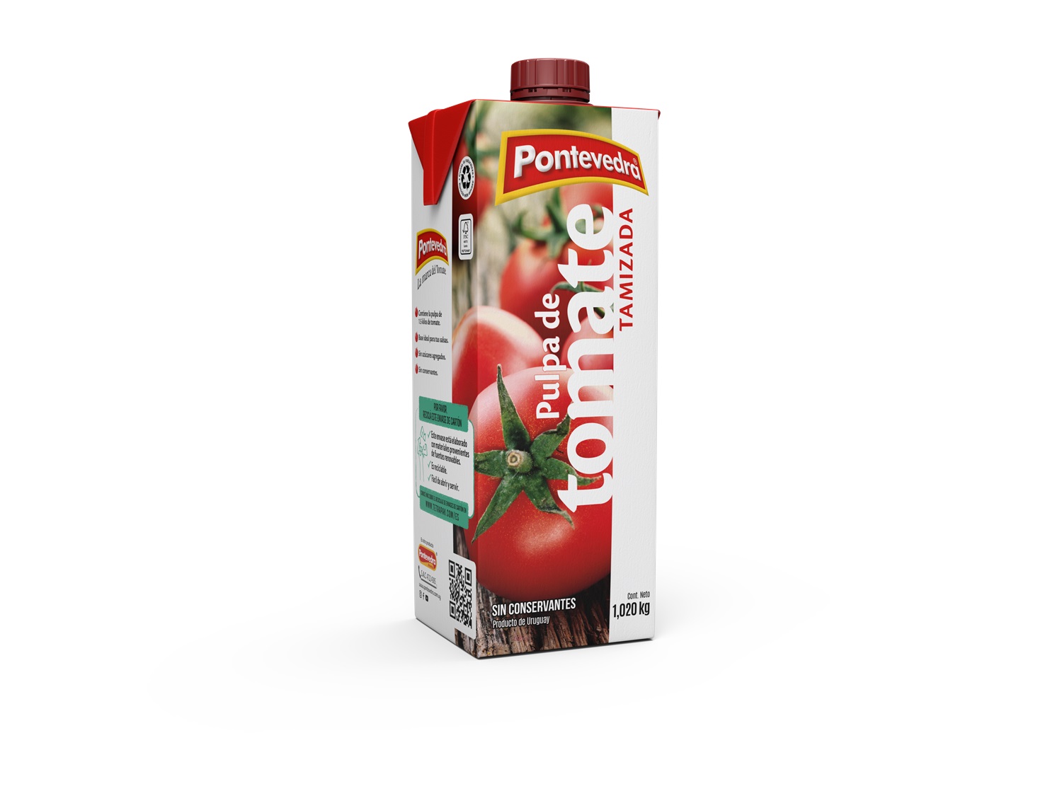 Pulpa de Tomates Pontevedra ( 3 x 1020 G ) 1