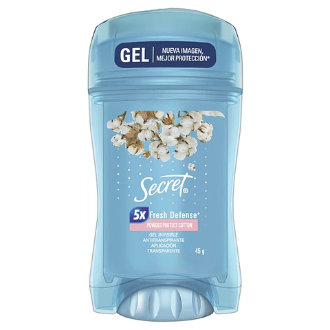Desodorante Antitranspirante en Gel Secret Algodón ( 3 x 45 G )