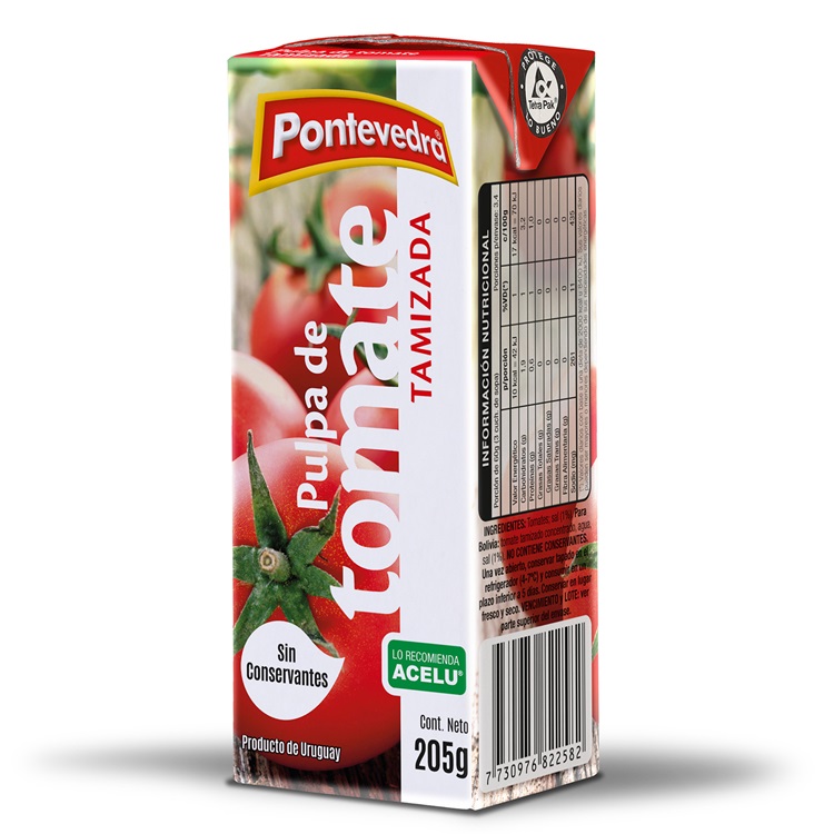 Pulpa de Tomates Pontevedra ( 3 x 205 G ) 1