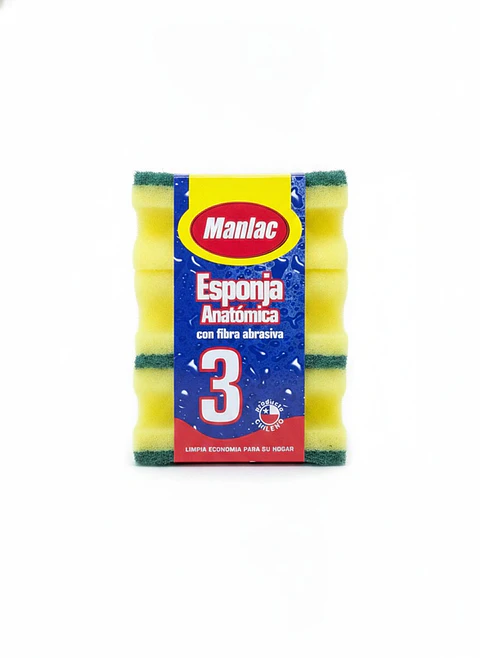 Esponja Anatómica Manlac ( 5 x 3 UD )
