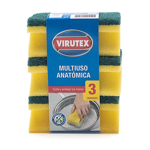 Esponja Acanalada Virutex ( 4 x 3 UD )
