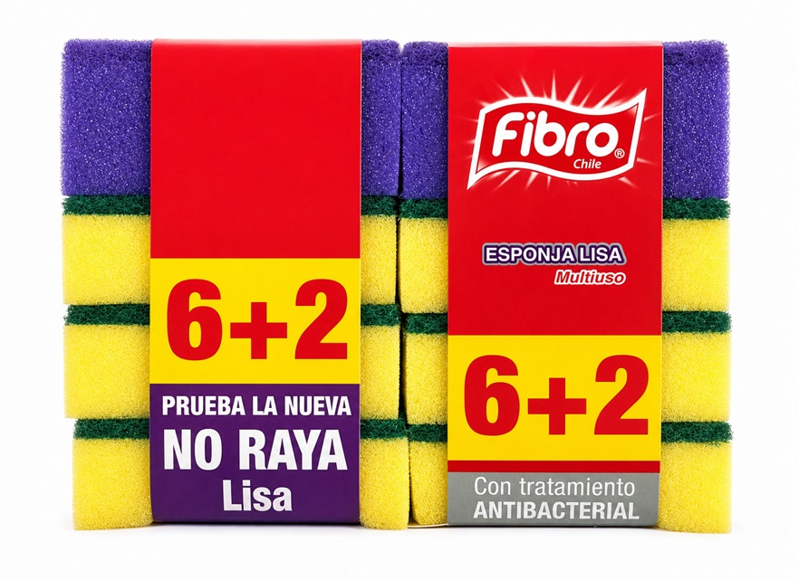 Esponja Lisa ( 6+2 ) Fibro ( 5 x 8 UD ) 1