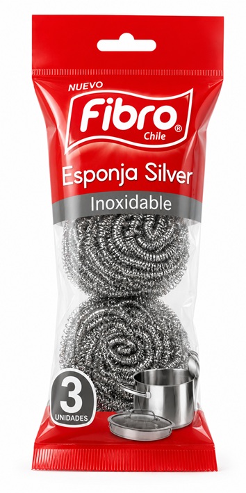 Esponja Silver Inoxidable Fibro ( 5 x 3 UD ) 1