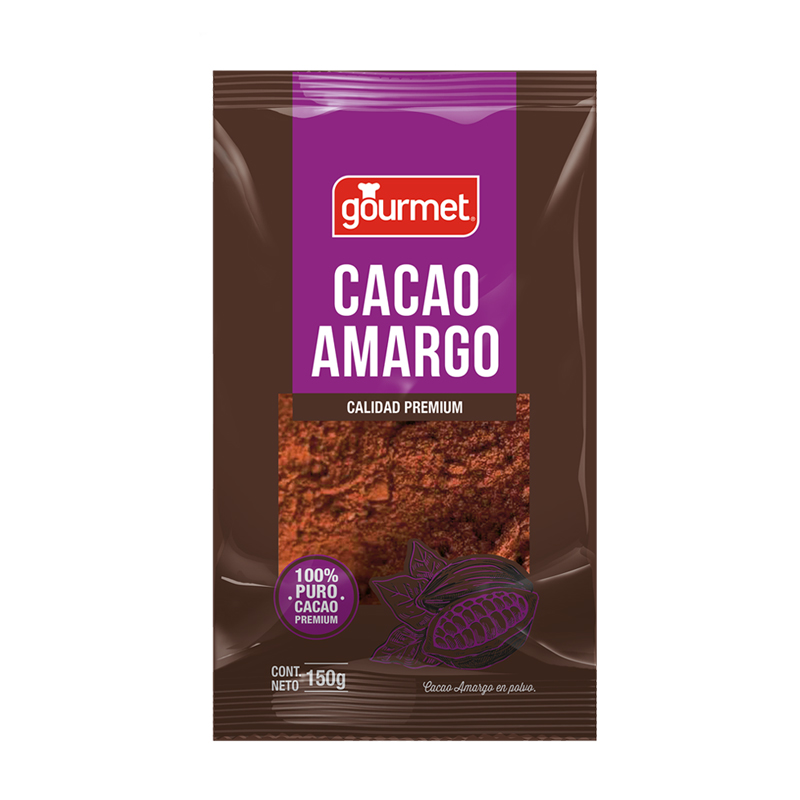Cacao Gourmet Amargo ( 4 x 150 G ) 1