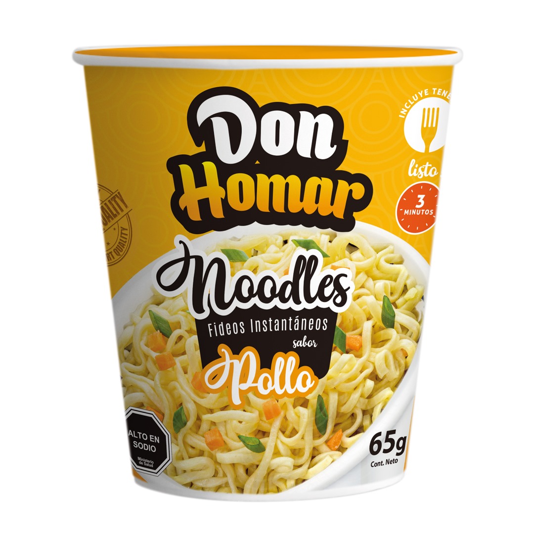 Fideos Instantáneos Don Homar Pollo ( 3 x 65 G ) 1