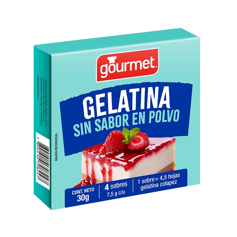 Gelatina sin Sabor Gourmet ( 3 x 30 G ) 1