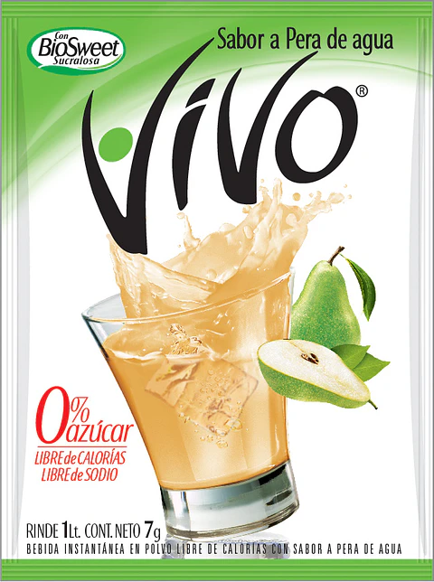 Jugo en Polvo Vivo Pera ( 12 UD )