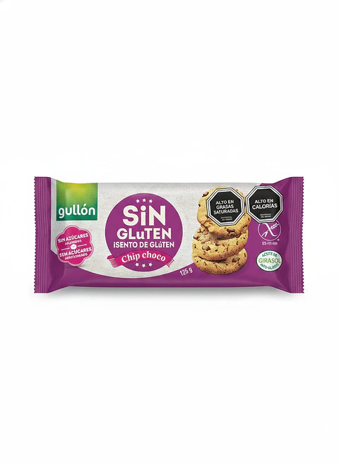 Galletas Gullón Sin Glúten Chips de Chocolate ( 3 x 125 G )