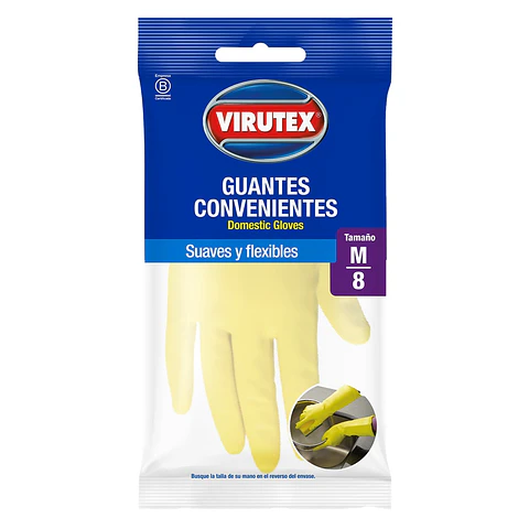 Guantes Convenientes Virutex Talla M ( 3 UD )