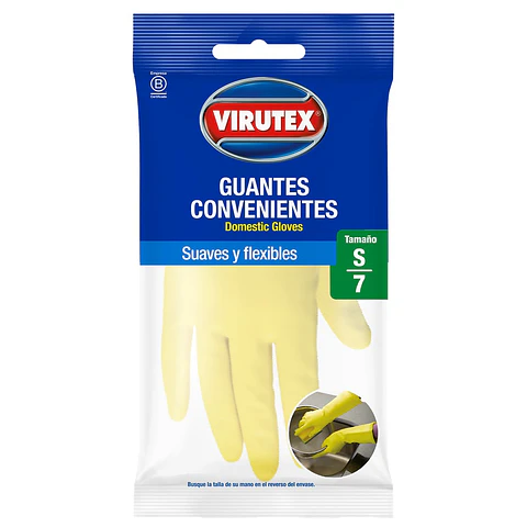 Guantes Convenientes Virutex Talla S ( 3 UD )