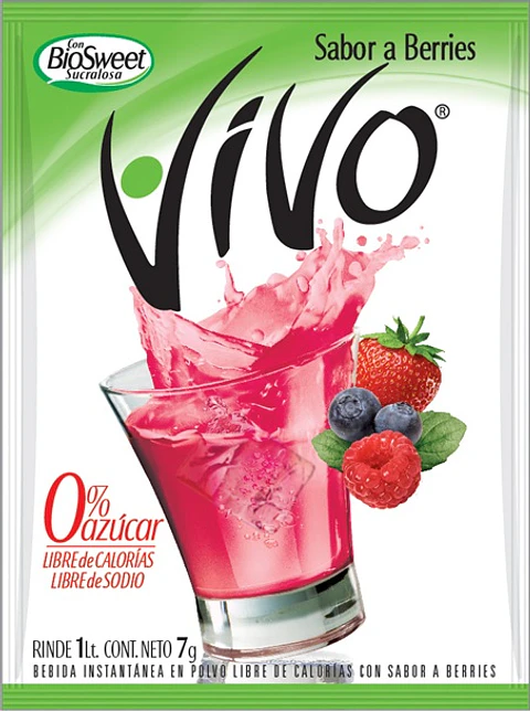Jugo en Polvo Vivo Berries ( 12 UD )
