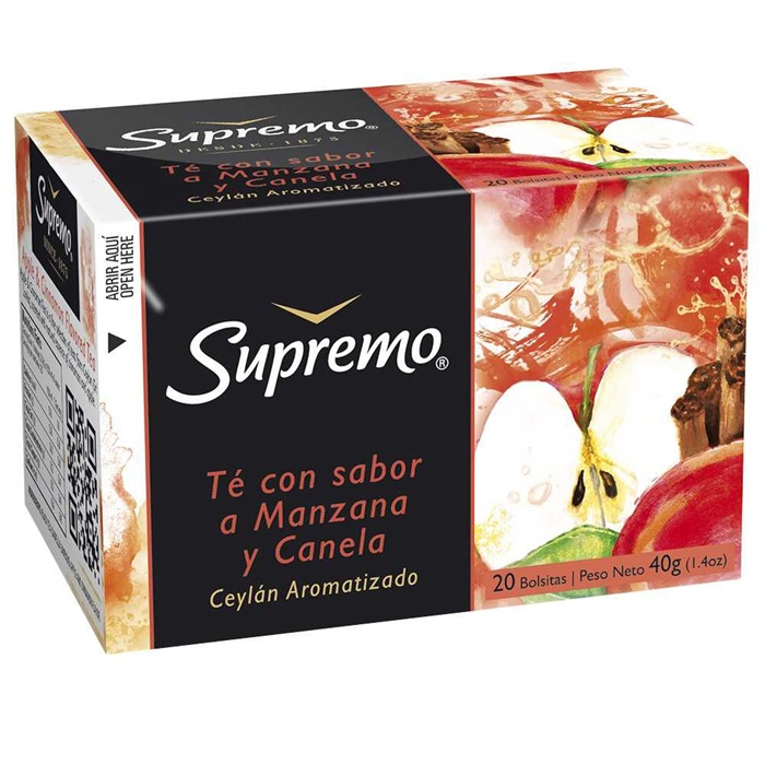 Té Supremo Ceylan Manzana Canela ( 5 x 20 Bolsitas ) 1