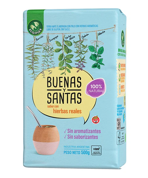 Yerba Mate Compuesta Buenas y Santas ( 2 x 500 G )