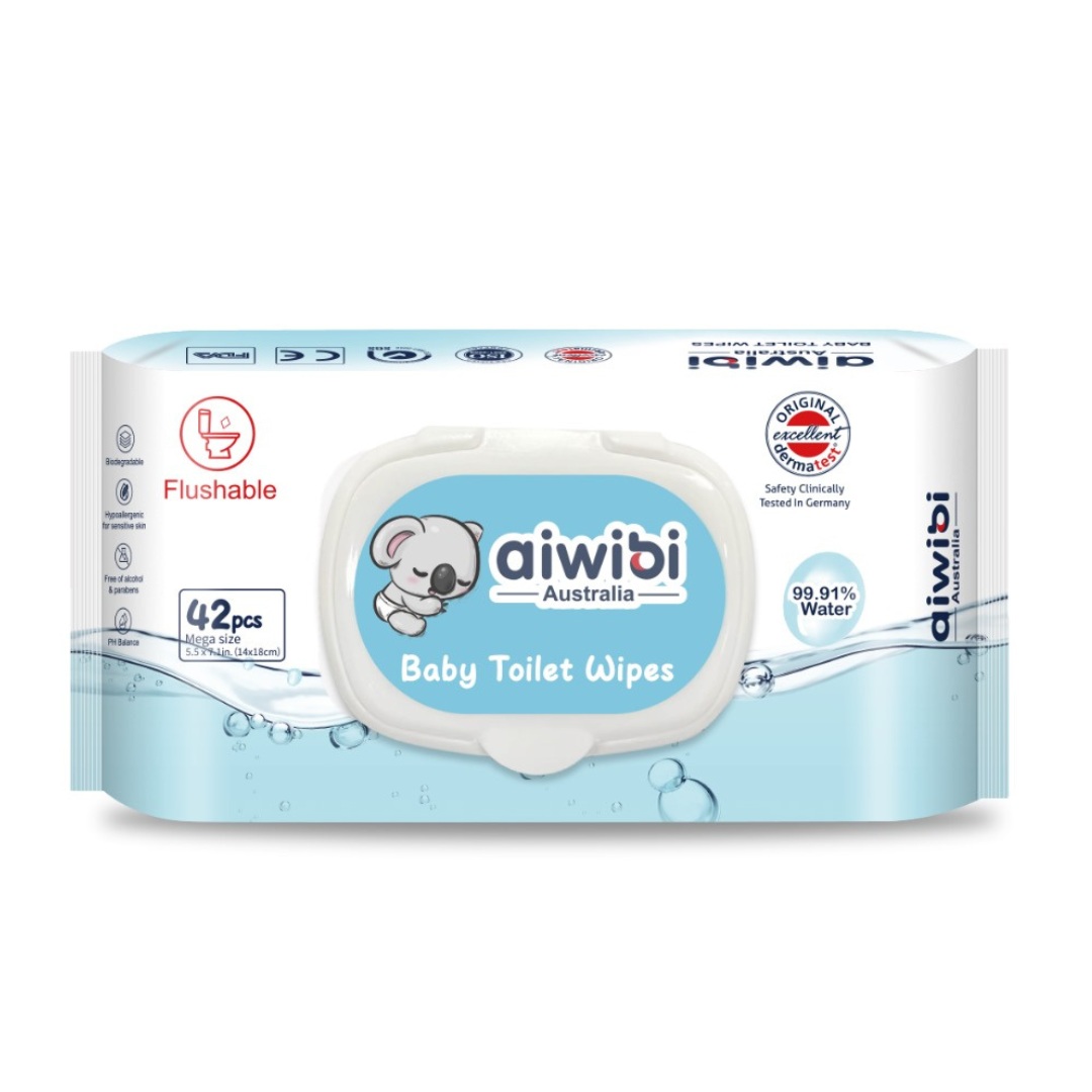 Toallitas Húmedas Aiwibi Biodegradables WC ( 3 x 42 UD ) 1