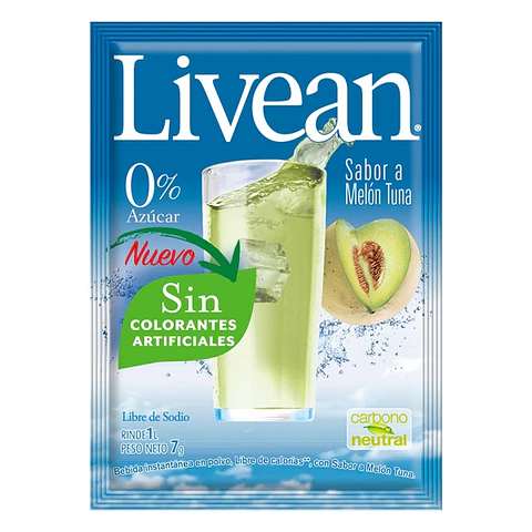 Jugo en Polvo Livean Melón ( 10 UD )