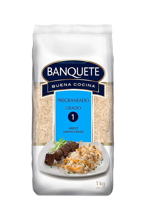 Arroz Grado 1 Pregraneado Banquete ( 5 x 1 KG )