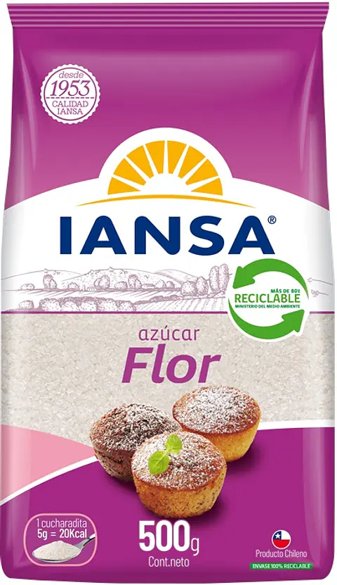 Azúcar Flor Iansa ( 5 x 500 G )